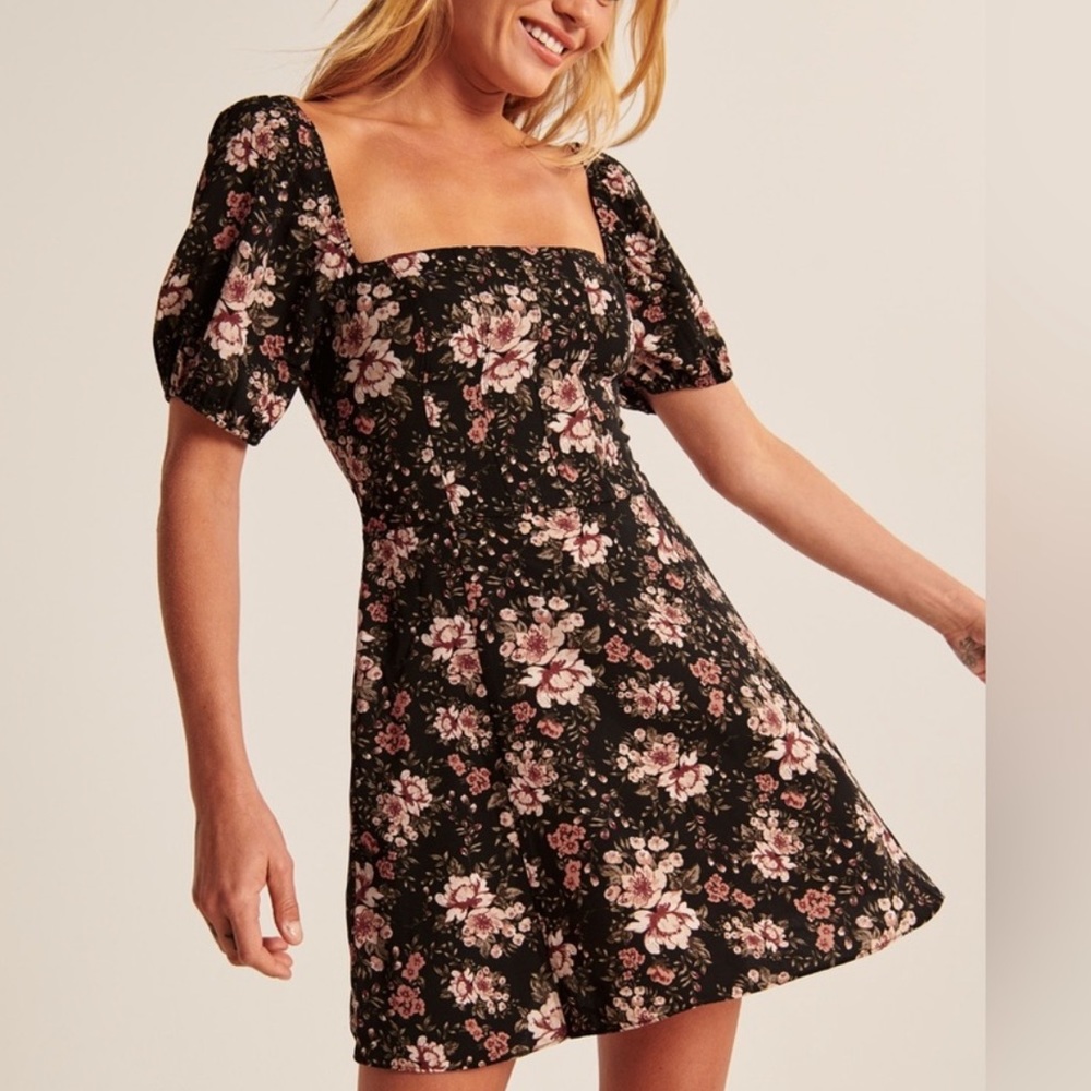 Abercrombie Babydoll Floral Mini Dress